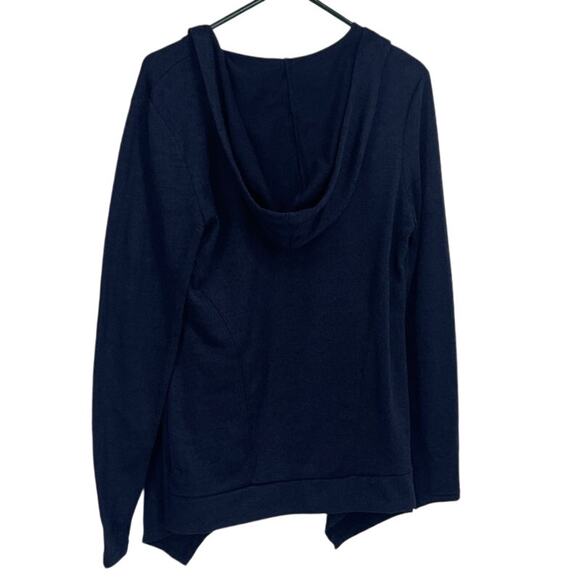 Old Navy Long Active Hoodie Open Sweater Cardigan Open Thumb Slits Navy Size M - Picture 2 of 6